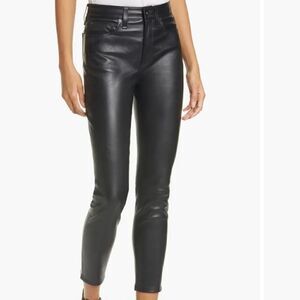 Rag & Bone High Waist Skinny Leather pants size 25